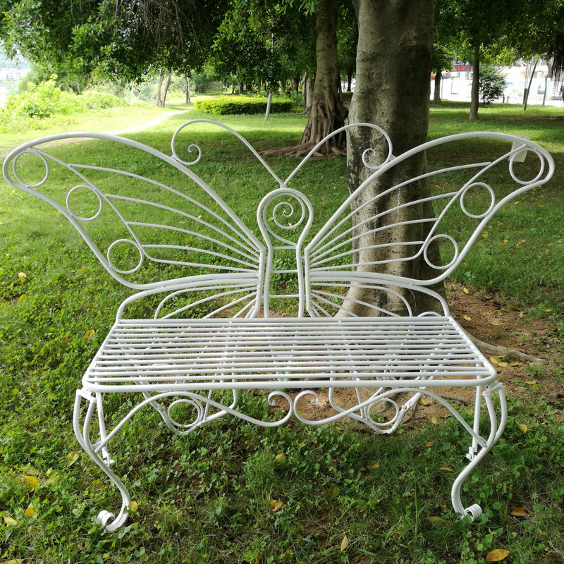 Hi-Line Gift Ltd. Butterfly Metal Garden Bench & Reviews | Wayfair